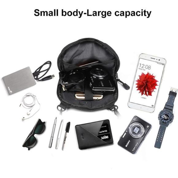 Small Crossbody Bag for Men, Mini Messenger Bag Shoulder Bag for Phone Passport - Picture 3 of 6